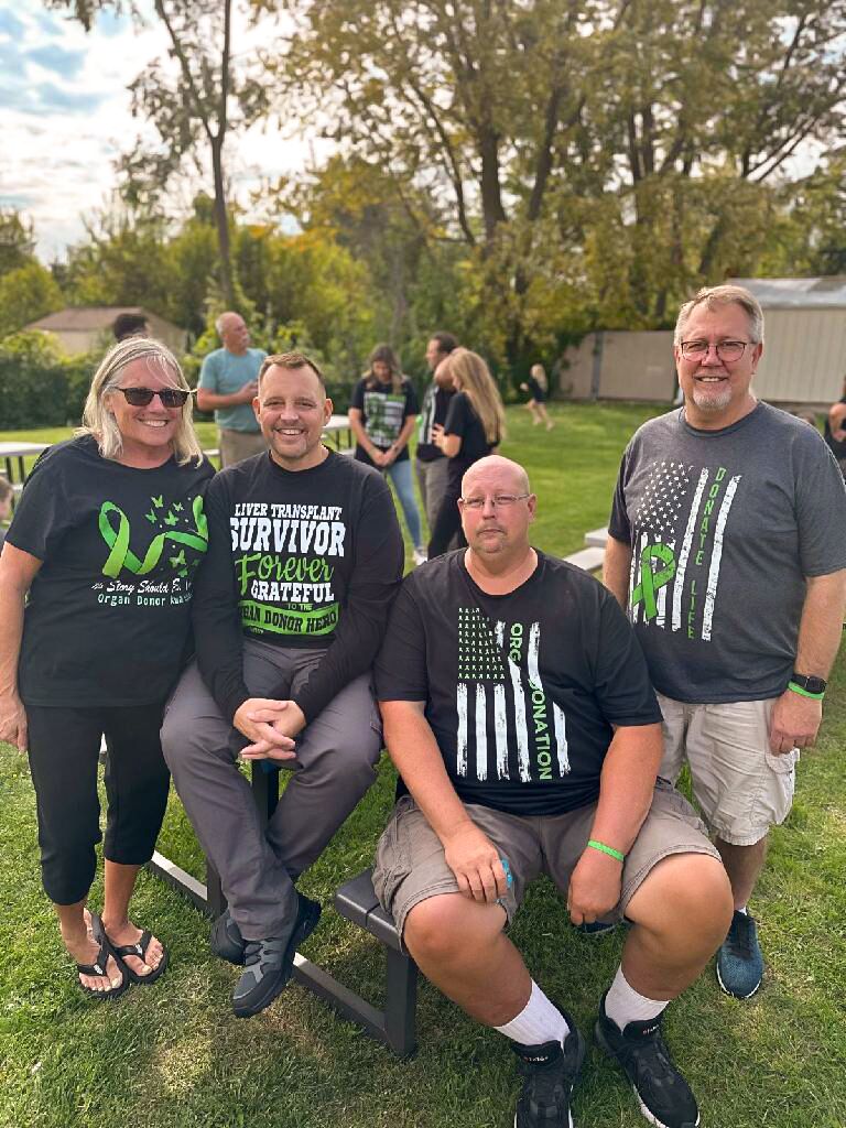 Scott Kallio with his donor family