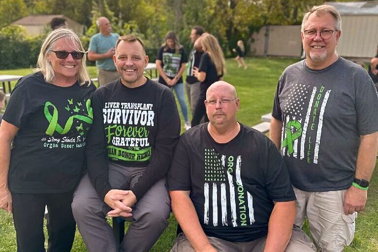 Scott Kallio with his donor family